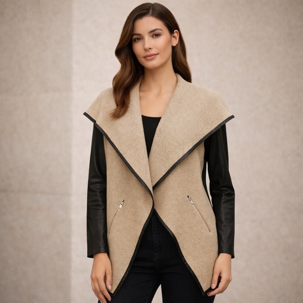 Papillon Two-Tone Open Front Jacket Effortless Casual Style Bundle & Save 🧥